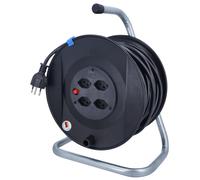 Bobine de câble de 50 mètres, avec 4 prises T13, câble H05VV-F 3G1,5, indice de protection IP20, protection thermique