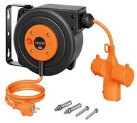 Bobine de câble électrique, 10 mètres, automatique, rotative, pour intérieur et extérieur