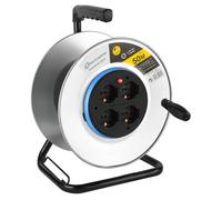 Bobine de câble sans câble, en métal, avec 4 prises, diamètre 290 mm