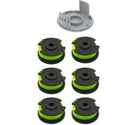 Bobine de coupe-bordure avec fil compatible avec Ryobi Tige filetée RAC143 ,RLT36B33,RY36LT33A-0(6 bobines+1 capuchons)