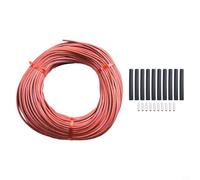 Bobine de fil chauffant en fibre de carbone 12 K 33 ohm avec isolation en caoutchouc de silicone pour un chauffage intérieur confortable (50 m)
