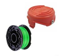 Bobine de fil de rechange 6 m x 2 mm pour Black Decker GL7033 GL8033 GL9035 avec capuchon de recouvrement Heavy Duty Eater String Tête de rouleau