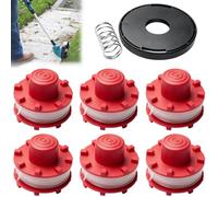 Bobine de Fil de Rechange,6 Pièces Bobine Fil Coupe Bordure 8M x 2mm,Compatibles avec les coupe-bordures Einhell GE-CT 36/30 Li E,GE-CT 36/33 LI E,AGILLO 36/255 BL,AGILLO 18/200