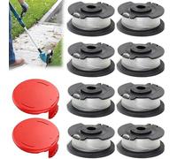 Bobine de Fil de Rechange,8 Pièces Bobine Fil Coupe Bordure 4.9M x 1.6mm,Accessoire pour Coupe,Compatible avec les Coupe-Bordures sans Fil Einhell GE-CT 18/260 Li,GE-CT 18/28 Li TC