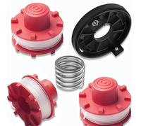 Bobine de fil de rechange en 2 pièces, 1 capuchon de bobine de rechange, 1 tête de tondeuse compatible avec Einhell GE-CT 36/30Li E, accessoires de coupe-bordure, remplace les bobines de rechange