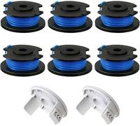 Bobine de Fil de Rechange pour débroussailleuse Ryobi One+ AC14RL3A 18 V, 24 V, 40 V, Bobine de Rechange(6 Spool + 2 Cap)