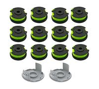 Bobine de fil de rechange pour débroussailleuse Ryobi RAC142 36 V, pour débroussailleuse RLT36B33 & RY36LT33A-0, 2 mm x 6,1 m (12 bobines + 2 capuchons)