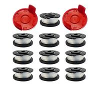 Bobine de Fil de Rechange pour Ein-hell GE-CT 18/28 Li et GE-CT 18/28 Li TC, 4.9M x 1.6mm Bobine de Fil de Rechange pour Débroussailleuse (10 Bobines + 2 Capuchon)