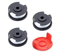 Bobine de Fil Debroussailleuse 3 Pièces Bobine Fil Coupe Bordure (Longueur : 6 m，Ø1,65mm avec cache-bobine) pour Coupe-herbes Bosch Bobine de Rechange F016800351、ART 24, 27, 30 et ART 30-36 LI