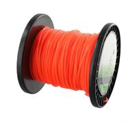 Bobine de fil en nylon robuste de 2,4 mm de forme ronde pour bordures de pelouse, débroussailleuse, bobine de recharge et de coupe Rouge 50 m