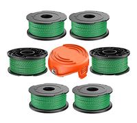 Bobine de fil pour Black & Decker A6486 débroussailleuse sans fil 2,0 mm 6,1 m, Bobine de fil rechange Coupe Bordure pour Black and Decker GL7033 GL8033 GL9035 (6 + 1pcs)