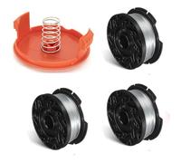 Bobine de fil pour coupe-bordure, bobine de fil pour débroussailleuse avec 1 couverture, compatible avec tondeuse à gazon Black + Decker (A6485-3+1)