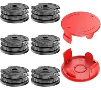 Bobine de fil pour coupe-bordures Bosch ART 36-36 LI-ART24-24+ART 27-27+ART 30-30+ F016800351 (6 bobines de fil - 2 couvercles de bobine)
