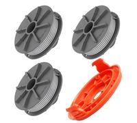Bobine de fil pour débroussailleuse Gardena 05307-20, 1,65 mm, 6,1 m, compatible avec Art 8846-8848 Art 9805-9809 - Bobine de fil de rechange avec capuchon (3 bobines + 1 couvercle)