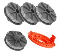 Bobine de fil pour débroussailleuse Gardena 05307-20, 1,65 mm, 6,1 m, compatible avec Art 8846-8848 Art 9805-9809 - Bobine de fil de rechange avec capuchon (4 bobines + 1 couvercle)