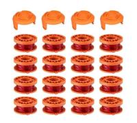 Bobine de fil pour débroussailleuse Worx, Weed Eater - Bobine de rechange avec système d'alimentation automatique - Recharges de fil de 3 m 0,2 cm pour Weed WG150-180 Series WeedWacker - 20 bobines +