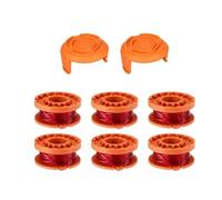 Bobine de fil pour débroussailleuse Worx, Weed Eater - Bobine de rechange avec système d'alimentation automatique - Recharges de fil Weed Eater de 3 m - Pour WG150-180 Series WeedWacker - 6 bobines +