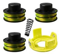 Bobine de fil - RAC118, remplacement pour débroussailleuse Ryobi RLT3525S, Ø1,2mm, 8,4m - 4 bobines+capuchon+ressort Étiquette