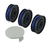 Bobine de rechange et couvercle pour débroussailleuse Rlt4027 Rlt4125 Rlt5027 Rlt5127 Rlt6030 Rlt6130 Cordon en nylon de 1,5 mm d'épaisseur 8. Longue pièce de rechange noire pré-enroulée pour