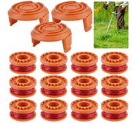 Bobine de rechange pour coupe-bordure - Fonctionne avec Worx tous les coupe-bordures 20 V - Bobine de fil pour débroussailleuse - Modèle WA0010 - Diamètre : 1,65 mm - Longueur : 3 m (12 bobines de