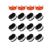Bobine de rechange pour débroussailleuse AF100, lot de 12 recharges pré-enroulées avec couvercles et ressorts, compatible avec les accessoires de tondeuse à gazon Black and Decker GL280 GL301