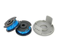 Bobine de rechange pour débroussailleuse, pour Karcher LTR 18-30 Bobine de fil et capuchon de bobine RY124 2.444-016.0, 2 bouchons + 4 bobines de fil