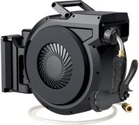 Bobine de tuyau d'arrosage - Support pour tuyau d'arrosage - Arroser le jardin - Orientable à 180 degrés - Capacité de 40 mètres - Noir