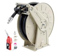 Bobine de tuyau de carburant VEVOR, 9,9 mètres, enrouleur industriel pour tuyaux d'huile avec une pression de 20 bars, tuyau NBR de 3/4 de pouce, pistolet de remplissage et enroulement automatique. En