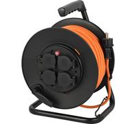 Bobine d'extension extérieure - Bobine d'alimentation pour jardin - Alimentation électrique - Résistante à la chaleur - 40 mètres - Noire