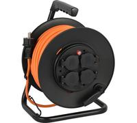 Bobine d'extension extérieure - Bobine d'alimentation pour jardin - Alimentation électrique - Résistante à la chaleur - 40 mètres - Noire