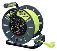 Bobine d'extension Masterplug Pro-XT avec 4 prises, protection thermique et 50 mètres de câble