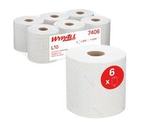 Bobine essuyage industriel Wypall 7406 blanche - Lot de 6