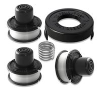 Bobine Fil Recharge Compatible avec Black & Decker GL250/GL310/GL360 - Bobine Fil pour Coupe-Bordures (Kit 3 Bobines + 1 Capuchon + 1 Ressort)