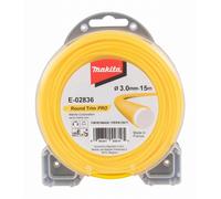 Makita Bobine de fil co-extrudé 'Round Trim' E-02836 - jaune Ø3,0 mm x 15 m