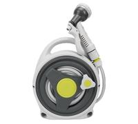 Bobine portative compacte de 15 mètres pour le rangement des tuyaux d'arrosage, idéale pour le jardin, le balcon ou la cour