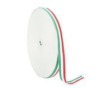 Bobine Ruban Tricolore 50M 10MM, Vert Blanc Rouge Médaille Emballage | Décoration cadeau, satin polyester, qualité durable, polyvalent, noeud créatif, set pratique, événement sportif cérémonie