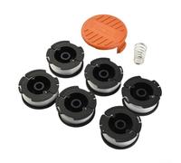 Bobines de fil de rechange pour débroussailleuse Black and Decker pour GL280 GL230 GL340 GL425 GL430 GL530 GL540 (6 bobines de filetage + 1 capuchon de bobine + 1 ressort)