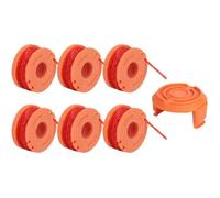 Bobines de fil pour débroussailleuse Worx WA0010 - Lot de 6 - 1,65mm x 3m - avec couvercle