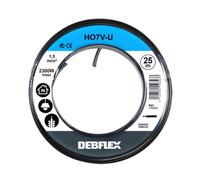 Bobinot de câble | Bobine de fils électrique | Câble électrique | Couronne de câble | Debflex 110343 Bobinot Câble rigide 25 mètres | HO7VU 1,5mm ² | Noir