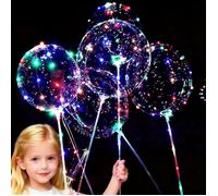 Bobo Lot De 6 Ballons Avec Lumière Led Clignotante,3 Niveaux De Lumière,50,8Cm,Pour Noël,Anniversaire,Fête,Décoration[CA82]