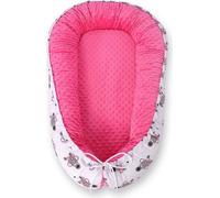 Bobono Cocoon pour bébé Minky rose zèbre 95x55 cm avec rembourrage ECO FILLBALL
