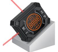 BOBOVAV Inclinomètre Numérique Rechargeable avec Laser 4 * 90°et 2 * 180° | Écran LCD Étanche IP54 Laser à Lignes Croisées avec Aspiration Magnétique pour Menuiserie Chantier Et Décoration Noir