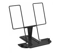 BOBOZHONG Support de Lecture Métal,Support de Lecture Pliable,Multifonction,Portable réglable Support Livre en métal,pour Tablette,Iiseuse,Livres de Cuisine,Encyclopédies et Atlas(Noir)