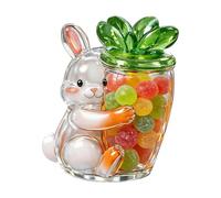 Bocal à biscuits de printemps, conteneurs portables en forme de lapin, décoration de cuisine de Pâques | pour fête, Noël, goûter, bureau, chambre, dortoir, comptoir, film extérieur, épicerie, noix