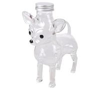 Bocal à bonbons en forme de chien en verre avec fermeture sécurisée pour conserver des friandises sèches, café, cuisine, rangement, cadeau pour animaux de compagnie, propriétaire, bocal hermétique