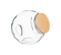 - Bocal à Bonbons en Verre "Bois" 2,1L Transparent