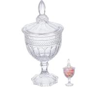 Bocal à Bonbons Vintage en Verre avec Couvercle, Récipient De Rangement pour Bonbons Dinspiration Européenne, Bocal Décoratif pour La Cuisine, Idéal pour Les Bonbons, Les en-Cas Et La Décoration