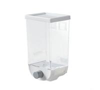 Bocal à céréales anti-fuite de 1,5 l avec large ouverture pour un remplissage facile - Boîte de rangement de cuisine empilable pour pâtes, noix, café - Blanc (1 l)