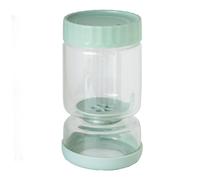 Bocal PEBBLY Verre 900 ml 2 compartiments Vert Sauge cornichons