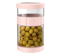 Bocal à cornichons - Flacon en verre réversible avec couvercle en silicone large antidérapant pour fermentés, yaourt, miel, préparation des repas
